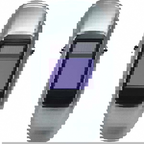 Welding Helmet: Silver, Thermoplastic, Shade 9 to 13